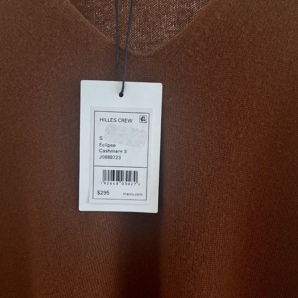 Theory 100% Cashmere Sweater, Color Cocoa, Size S - Picture 4 of 10